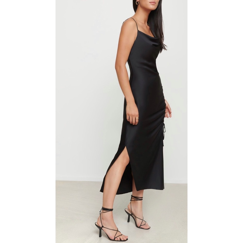 Black Satin Slip Dress